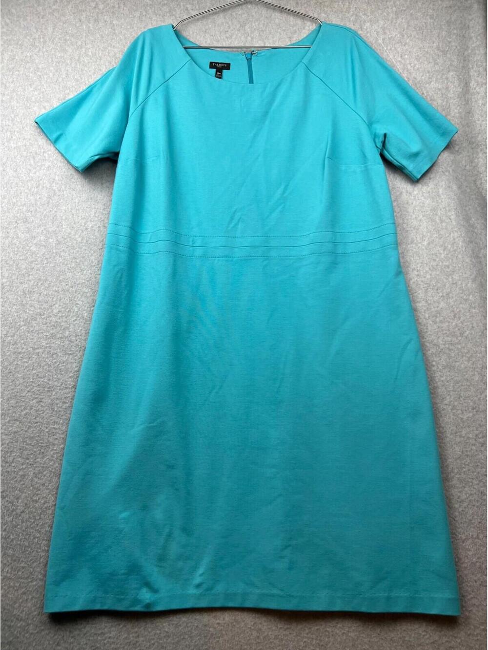 Talbots Womens Shift Midi Dress Size 14 W Casual Career Office Work Minimalist